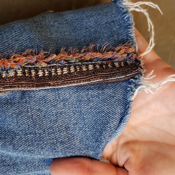 ASOS Bershka Vintage Inspired Tapestry Jean Shorts 4 - Picture 7 of 9